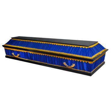Гроб комбинированный синий с черным Комби-4СЧ