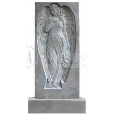 Фрезерованный памятник с ангелом из мрамора №9