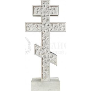 Фрезерованный памятник крест из мрамора №46